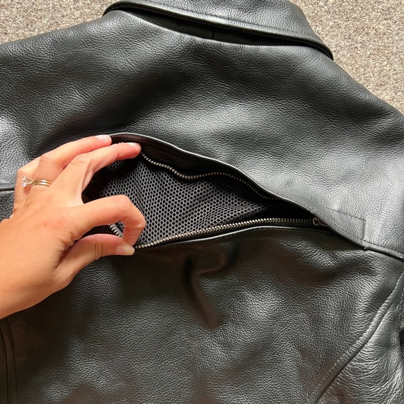 First Classics Black Leather Motorcycle Biker Jacket Women’s M Removable Lining - Picture 15 of 16